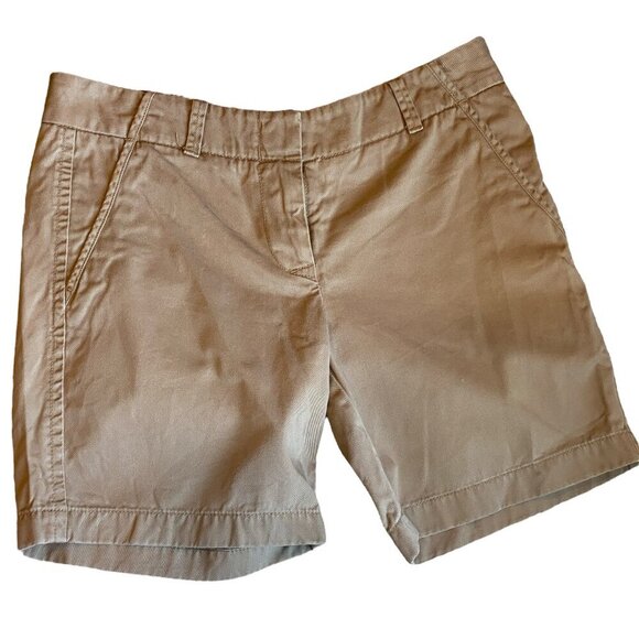 J.CREW Broken In Chino Classic Twill Shorts Sz 2 (32x7") Camel Tan 29X - Picture 1 of 7